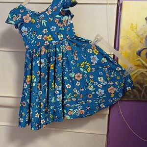 Dot Dot Smile Blue Floral Kids Dress